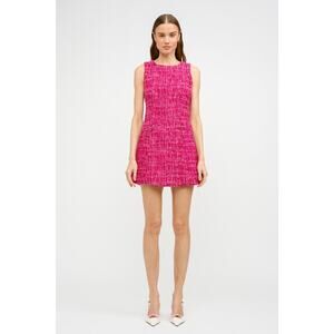 Pink Tweed Mini Dress